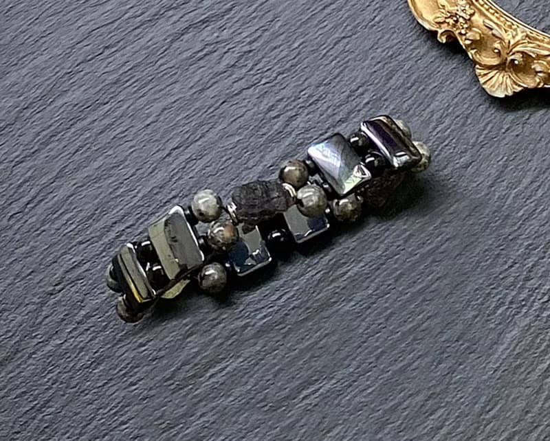 金屬光感-太赫茲x天狼星石x火焰石x黑曜石x黑檀木 個性鋼手排