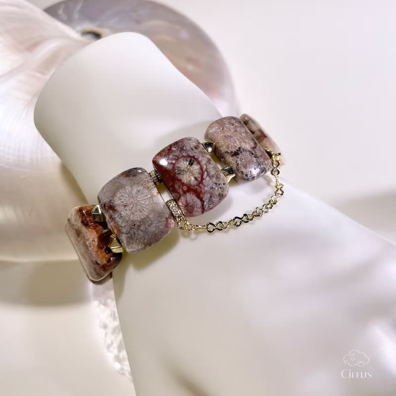 關於安靜的事 |珊瑚玉手排 手環 |一物一拍|手排手鍊|M16-6