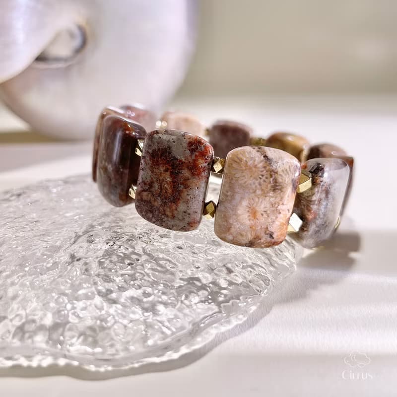 關於安靜的事 |珊瑚玉手排 手環 |一物一拍|手排手鍊|M16-6