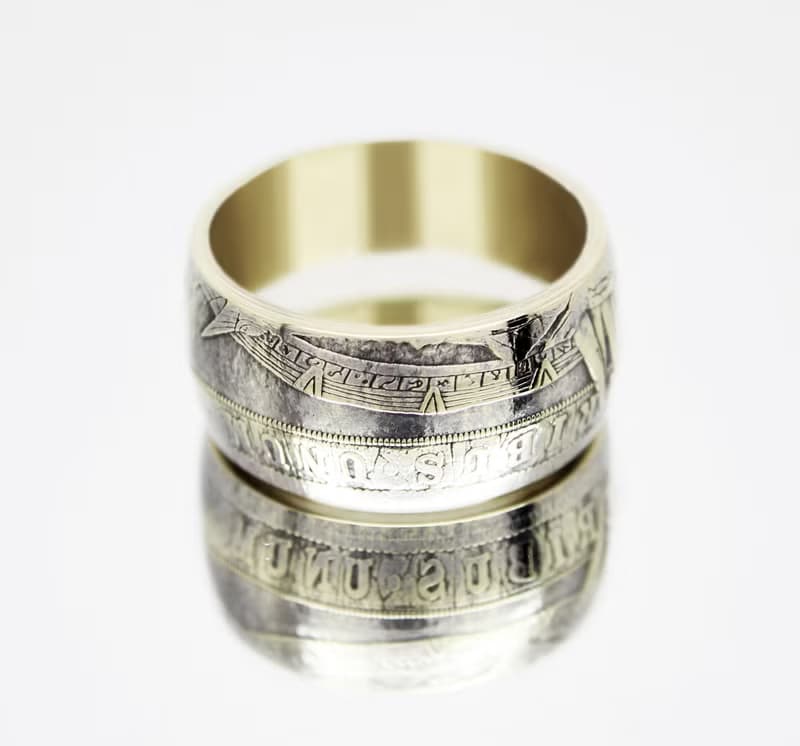 Coin Ring Anubis Egypt coin rings for men coin rings for women mens coin ring