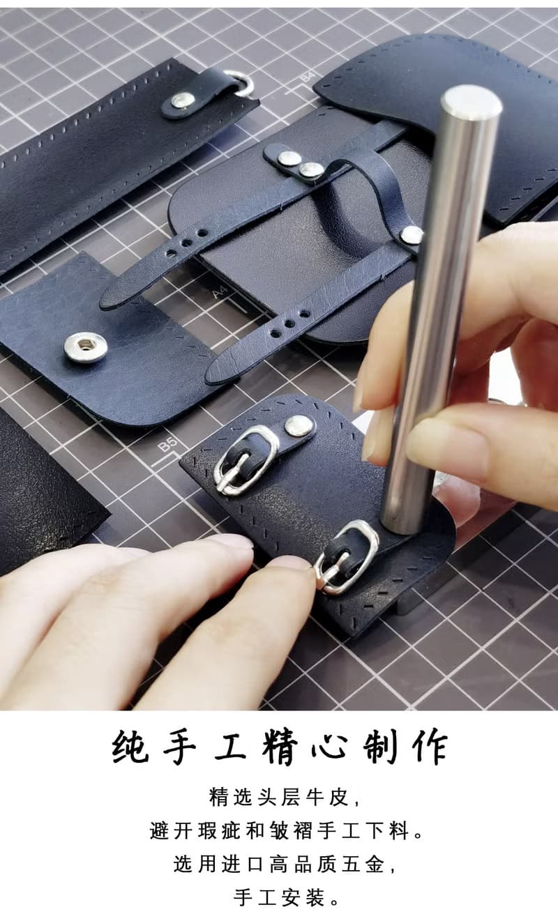 皮革diy材料包 AirPodsPro蘋果耳機保護套頭層牛皮耳機包手縫套裝
