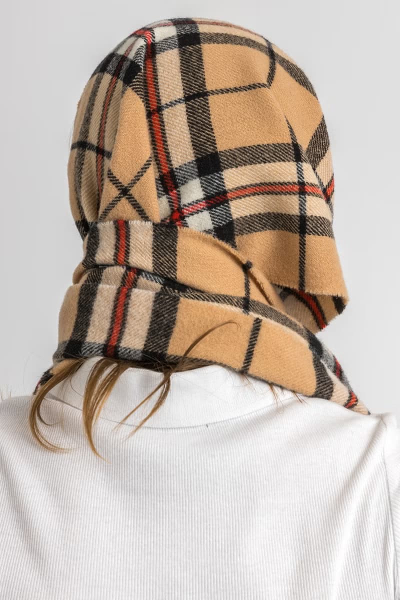 80s Vintage Checked Scotland Lambswool Scarf Woman Vintage Accessories 5938
