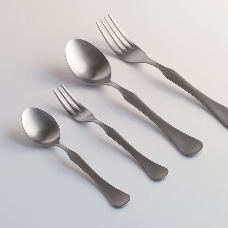 日本高桑金屬  日製波浪曲線不鏽鋼甜點匙-2入