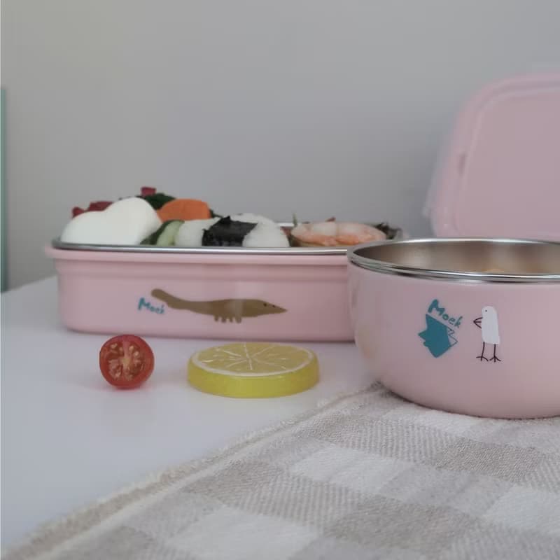 抗菌可微波甜甜圈點心碗四件組(不鏽鋼碗蓋)∣Moek X Jesper