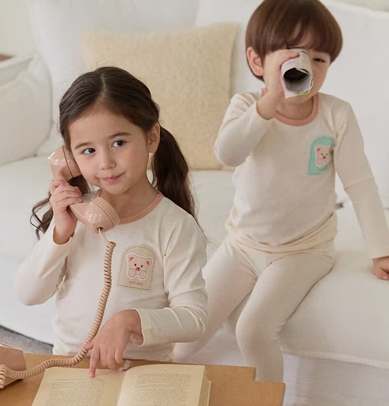 麥白熊雄鄰居-植纖衣長袖韓國童裝-K62709