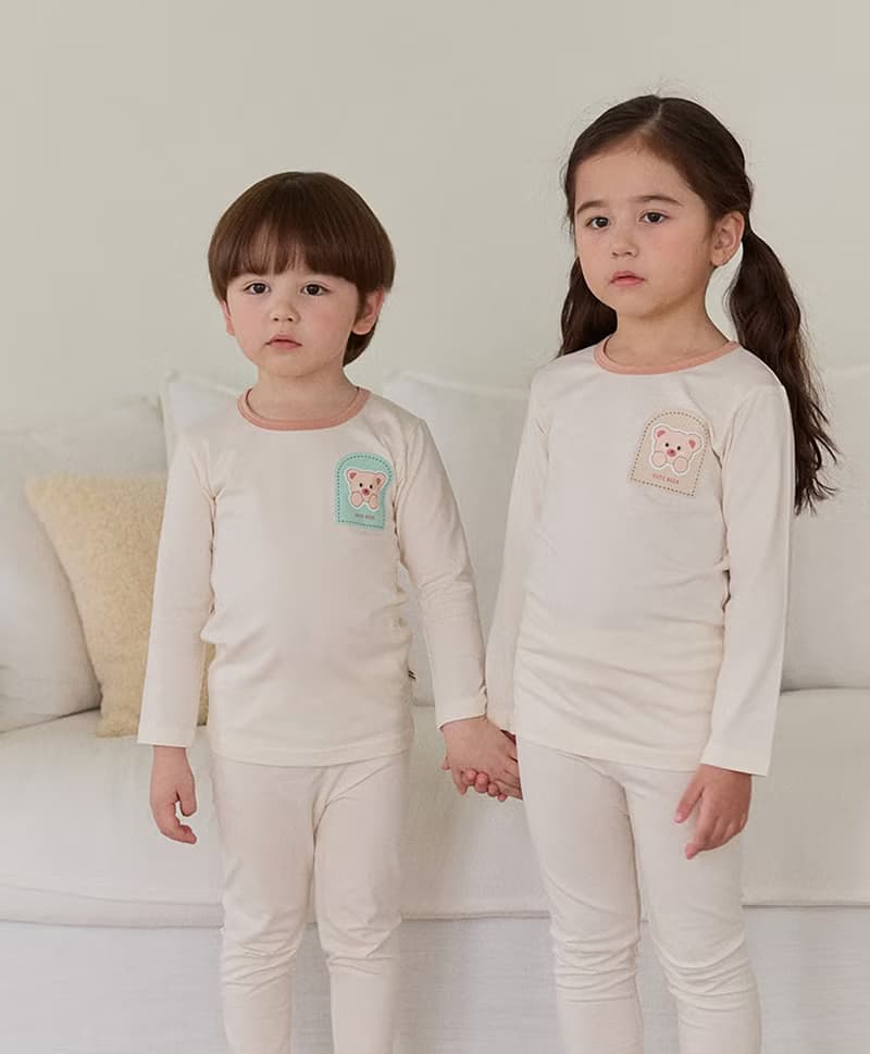 麥白熊雄鄰居-植纖衣長袖韓國童裝-K62709