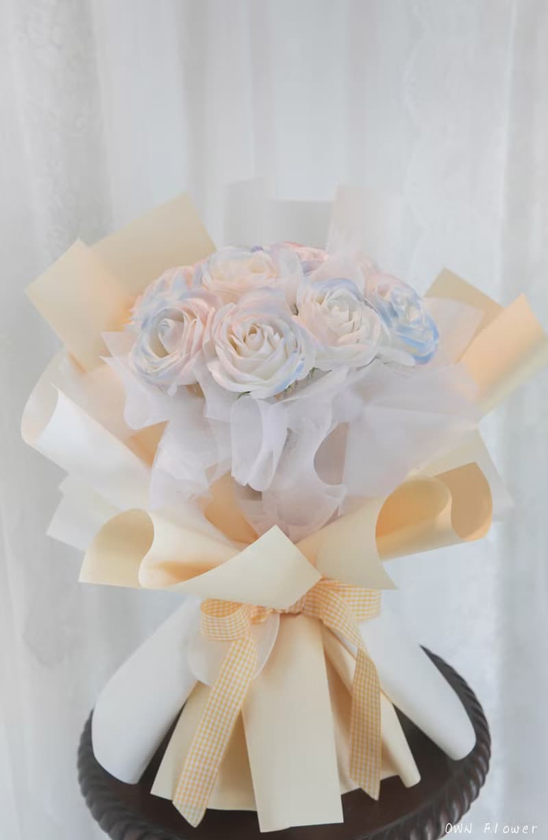 黃色花束/香皂花花束/生日花束/情人節花束/告白花束/約會花束/花