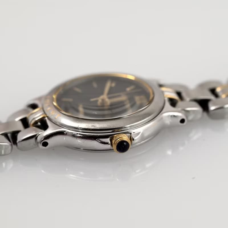 SEIKO LUCENT 女性用腕時計 クォーツ 1F21-0G90 22mm Black Dial ツートンブレスレット 手錶 古董錶 復古手錶