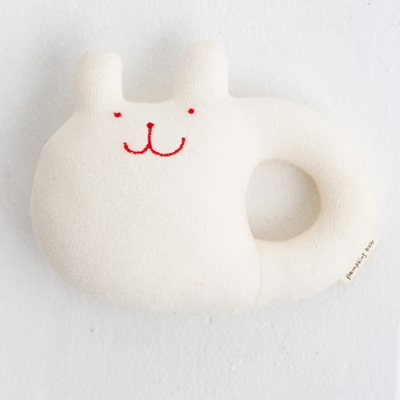 ギフトセットSB 100%オーガニックコットン ガラガラ ソックス タオル 3点セット 出産のお祝いに うさぎ くま 日本製