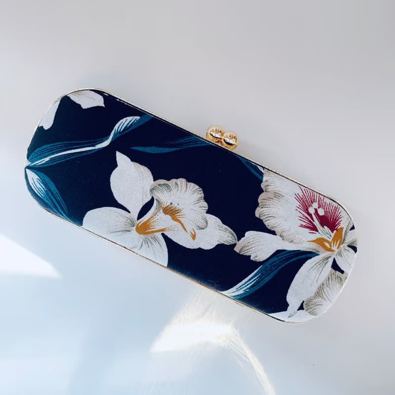 白蘭花眼鏡盒/筆盒/首飾盒
