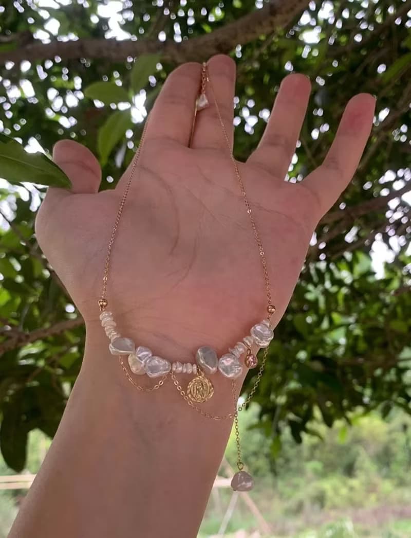 YuanPearl天然巴洛克珍珠設計款手鏈/項鏈二選一