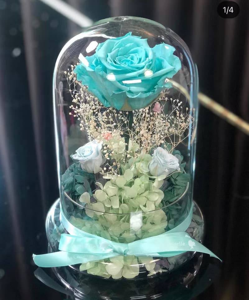(香港自取) 薄荷綠色 保鮮花禮 保鮮花瓶 永生花盆 不凋花