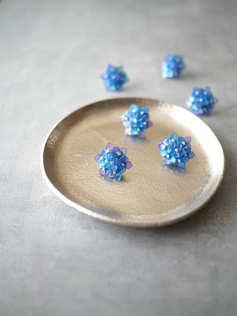 アジサイ Blue　ピアス・イヤリング