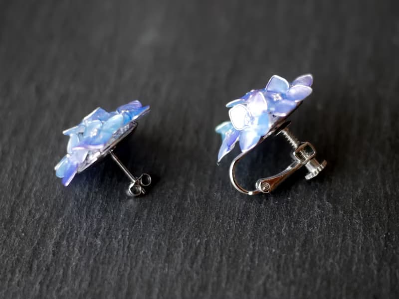 アジサイ Blue　ピアス・イヤリング