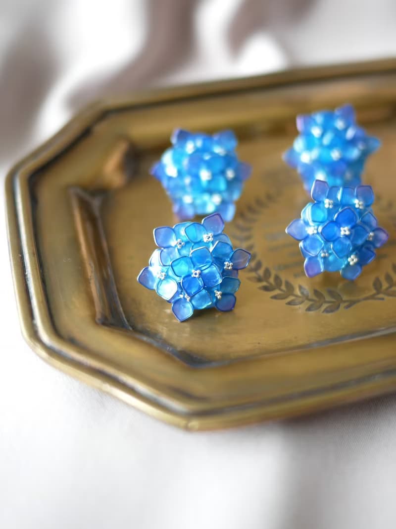 アジサイ Blue　ピアス・イヤリング