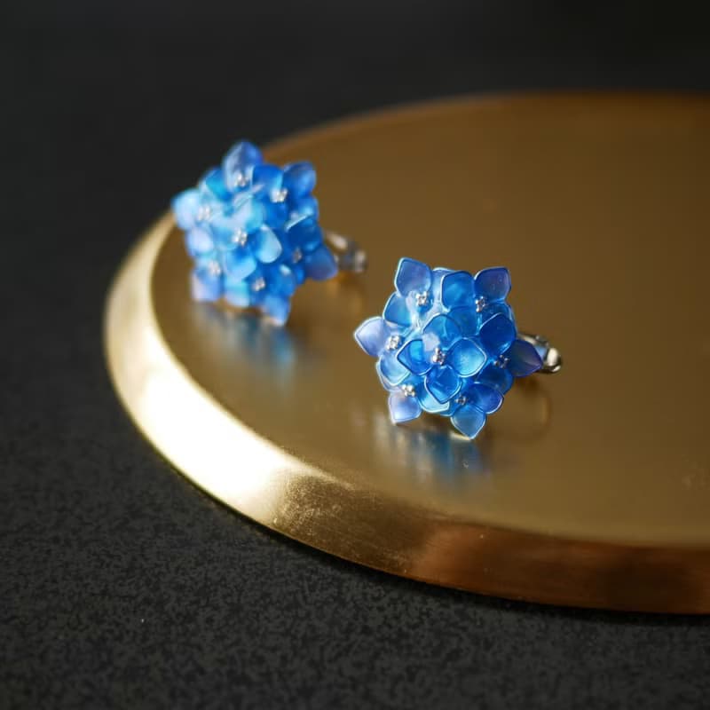 アジサイ Blue　ピアス・イヤリング