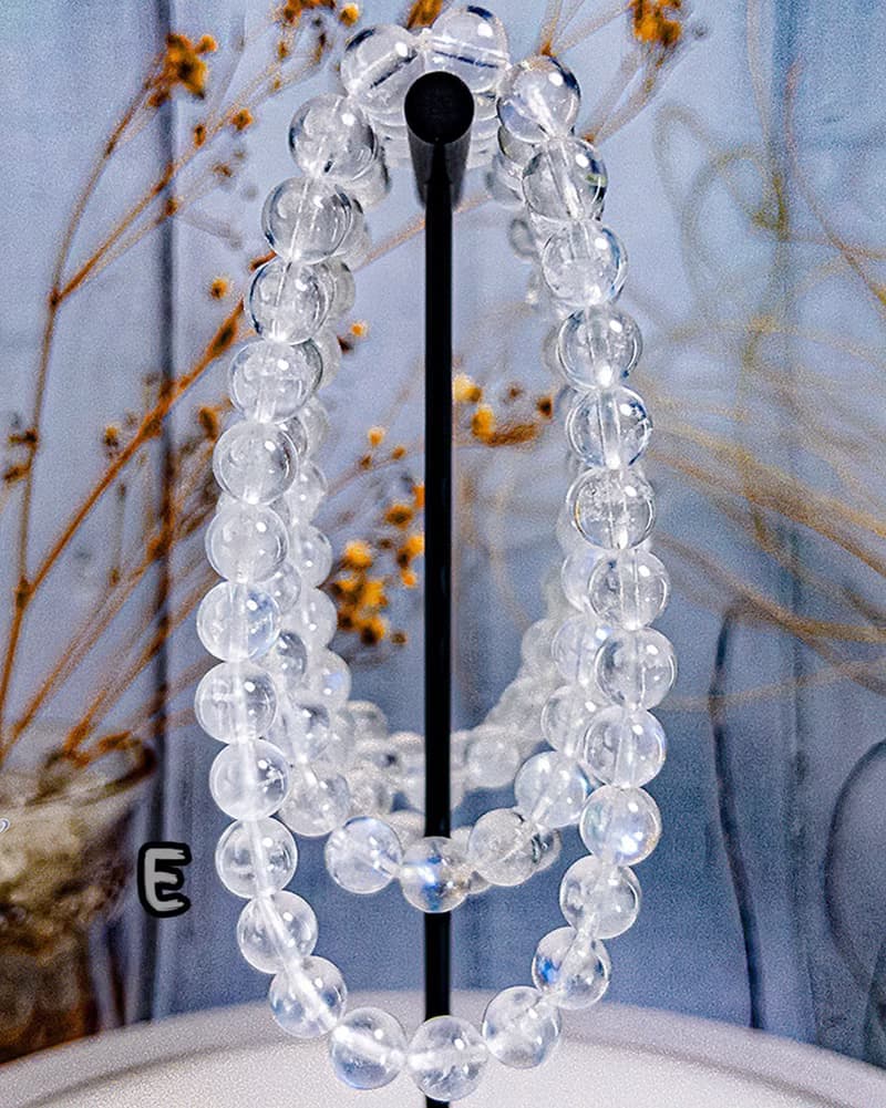 【3A/4A斯里蘭卡月光石】雪花晶體藍月光石 水晶手鍊手串|可挑款