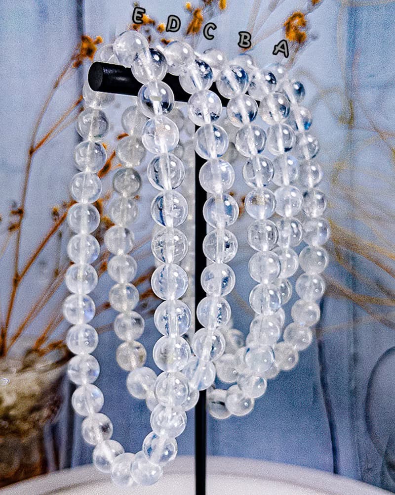 【3A/4A斯里蘭卡月光石】雪花晶體藍月光石 水晶手鍊手串|可挑款