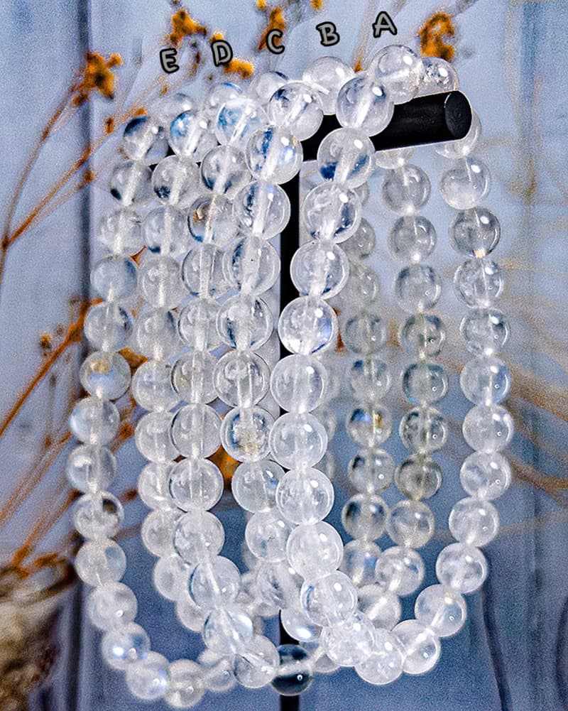 【3A/4A斯里蘭卡月光石】雪花晶體藍月光石 水晶手鍊手串|可挑款