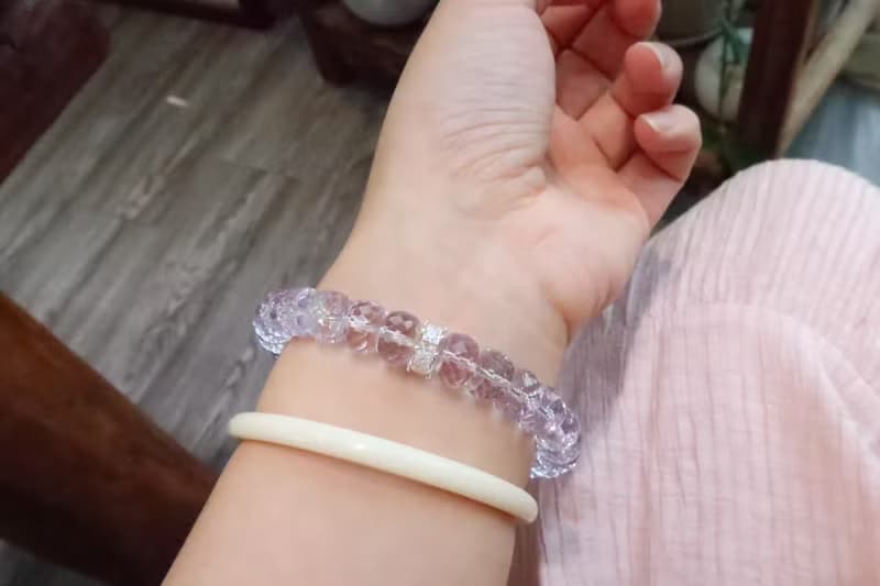 原創天然紫水晶刻面手鏈頂級品質近玻璃體閃閃惹人愛闢邪招財手鏈
