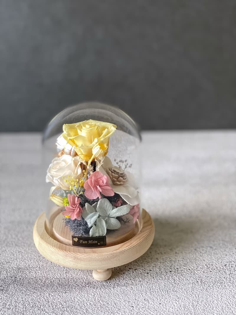 夢幻經典玻璃盅 夜燈 小王子 不凋花 乾燥花 情人節禮物 生日禮物