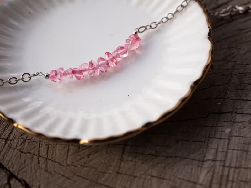 Pink Chalcedony Bracelet, 925 Silver, Gemini stone, Mother's Day Gift