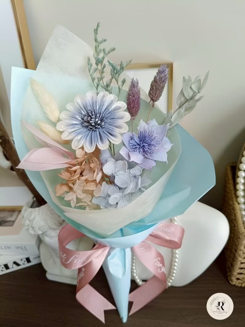 蘿莎花兒 Sola非洲菊搭配小水仙 無火擴香 小花束