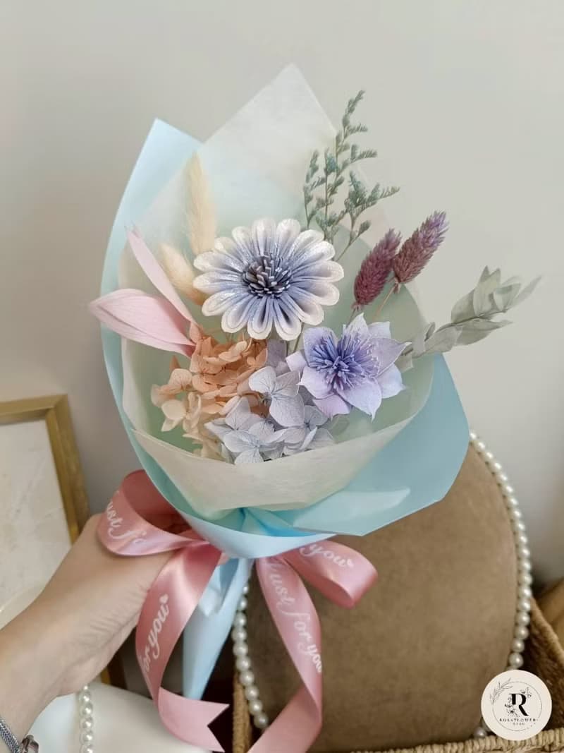 蘿莎花兒 Sola非洲菊搭配小水仙 無火擴香 小花束