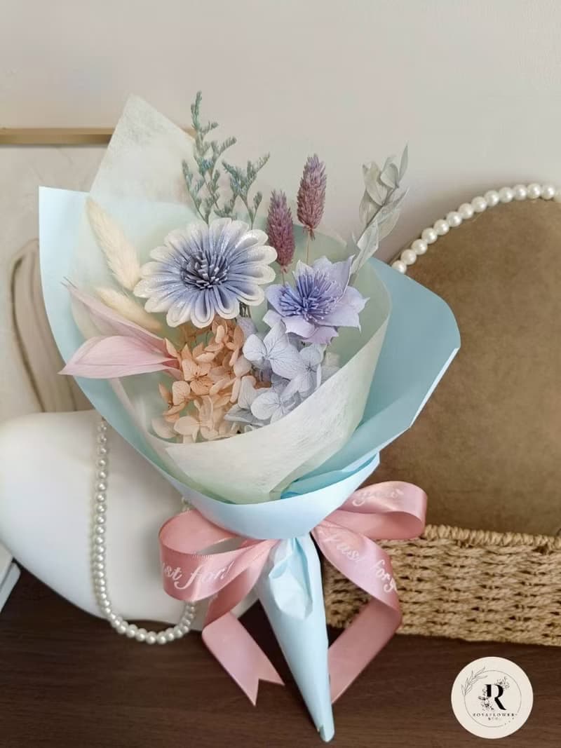 蘿莎花兒 Sola非洲菊搭配小水仙 無火擴香 小花束