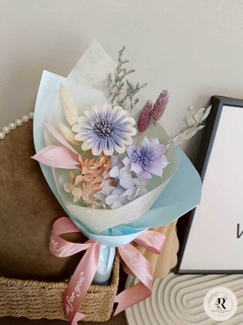 蘿莎花兒 Sola非洲菊搭配小水仙 無火擴香 小花束