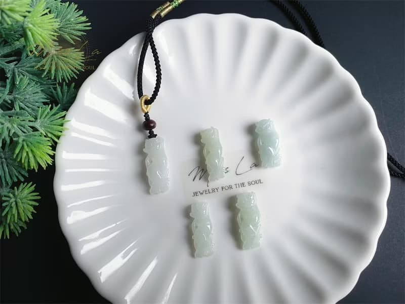 天然緬甸玉翡翠 孤品 猴 猴子 美猴王 項鍊 長壽 禮物 生日禮物