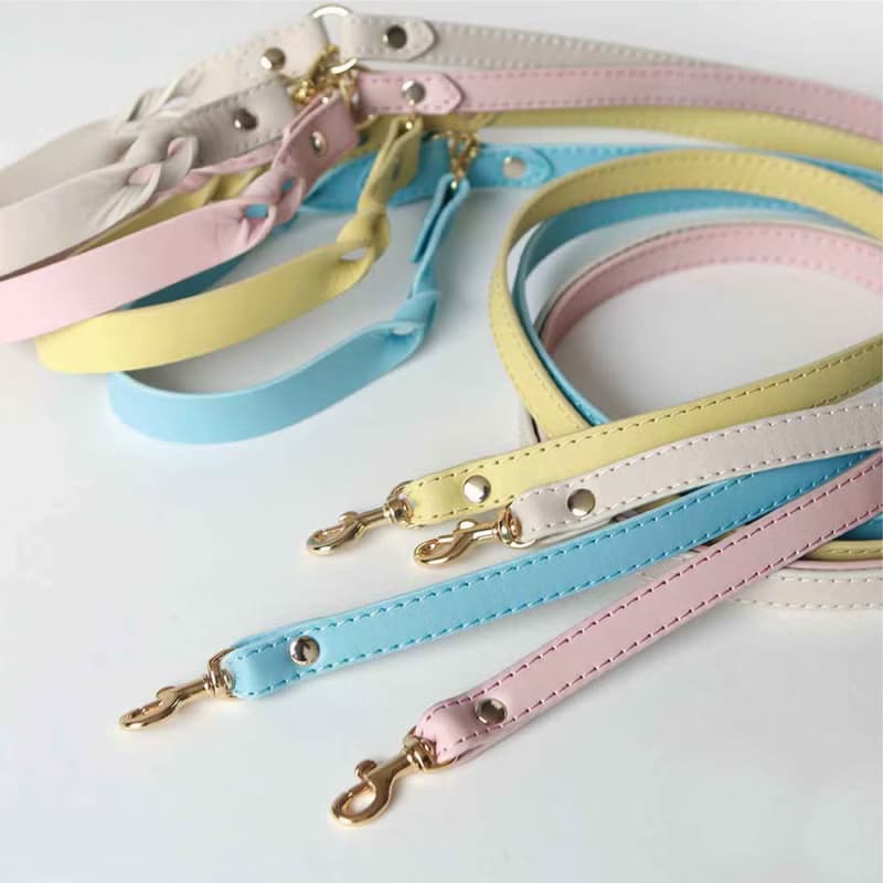 Twist Soft Genuine Leather Pet Leash | Leather Dog Leash, Cat Leash