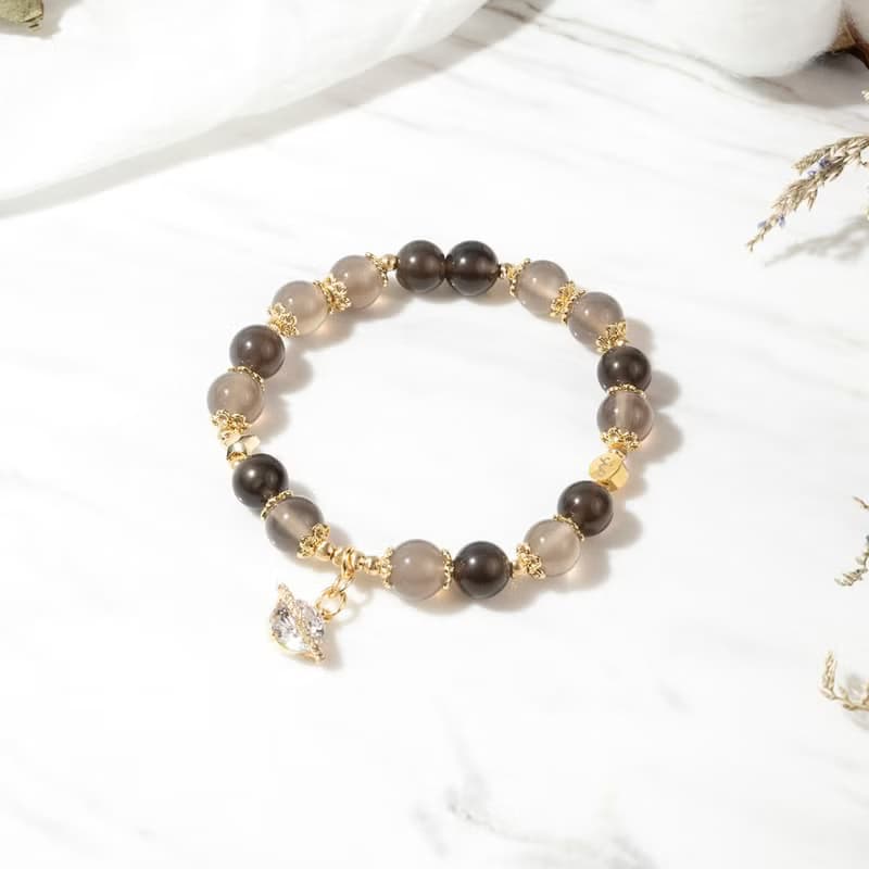 【白色大道】小王子-灰瑪瑙黑曜石手鍊