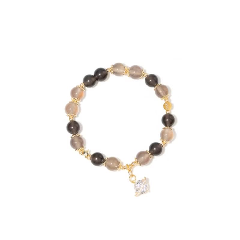 【白色大道】小王子-灰瑪瑙黑曜石手鍊