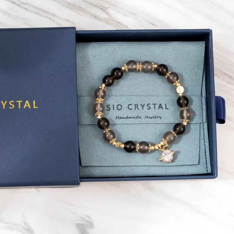 【白色大道】小王子-灰瑪瑙黑曜石手鍊