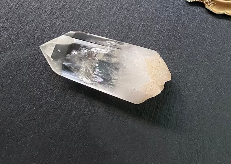天使之翼 天然冰透彩紅胖胖藍針白水晶能量 水晶柱 開運//辟邪//