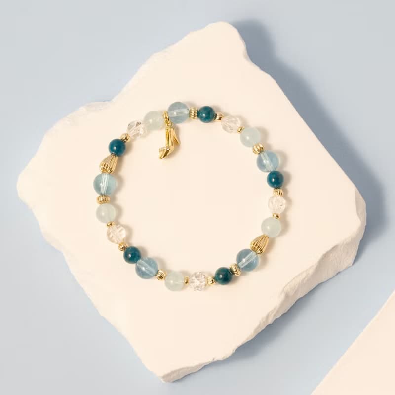 【公主風】午夜之履 | 海藍寶/藍磷灰 | 能量水晶/寶石/設計/飾品