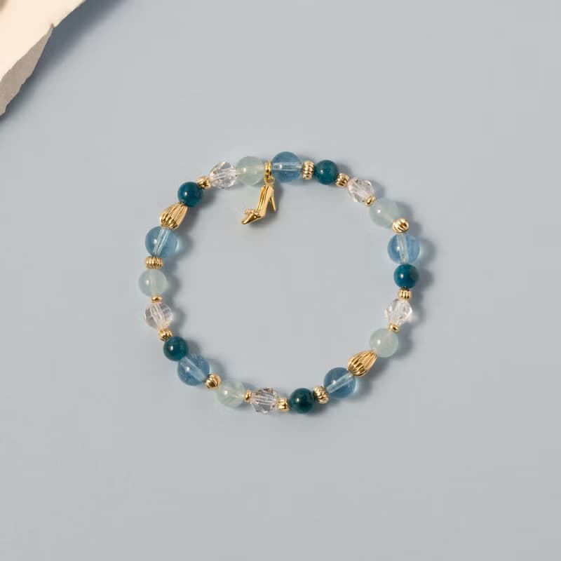 【公主風】午夜之履 | 海藍寶/藍磷灰 | 能量水晶/寶石/設計/飾品