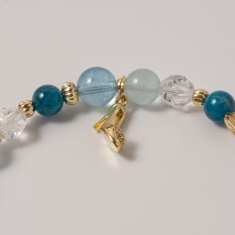 【公主風】午夜之履 | 海藍寶/藍磷灰 | 能量水晶/寶石/設計/飾品