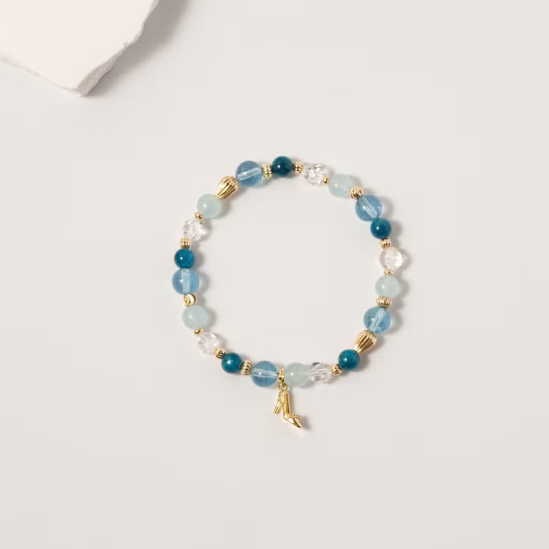 【公主風】午夜之履 | 海藍寶/藍磷灰 | 能量水晶/寶石/設計/飾品