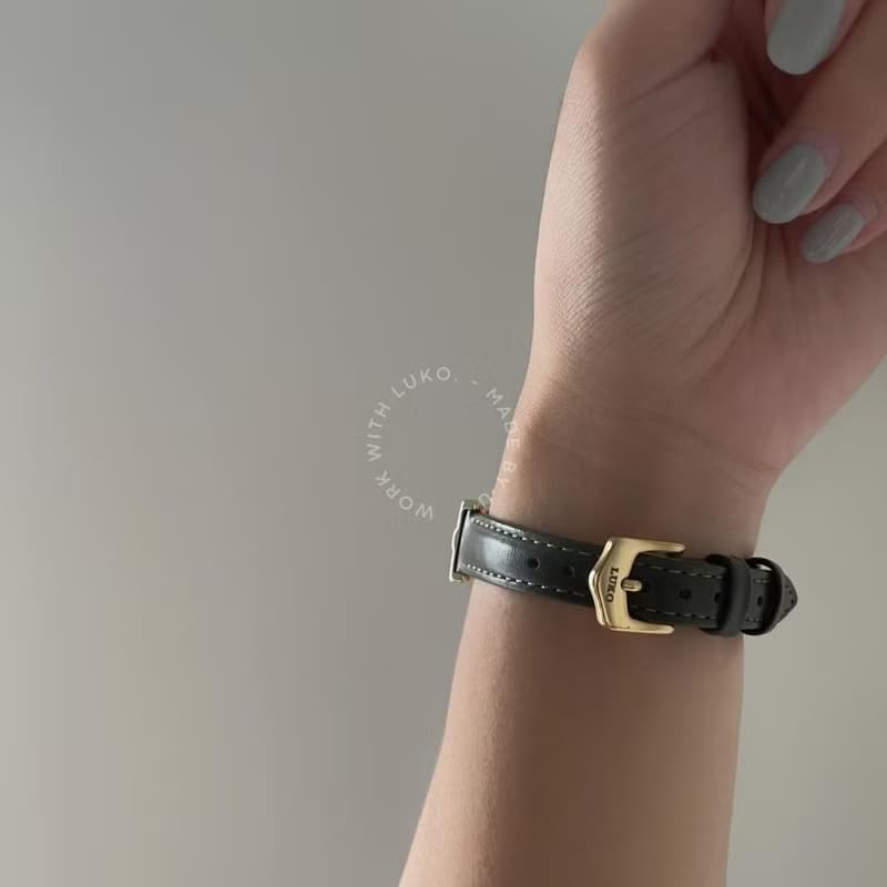 Apple Watch | 訂製感 | 軟真皮不鏽鋼金屬鋼環錶帶