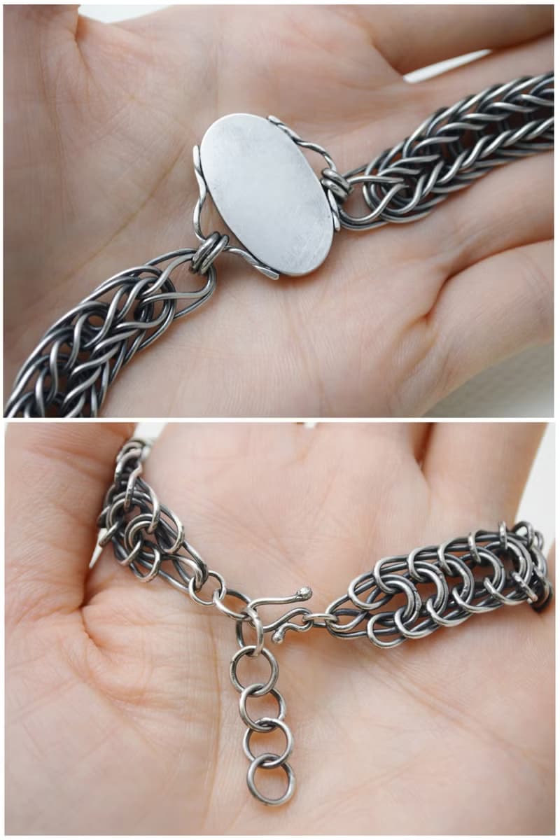 段落系列-深藍色堇青太陽石‧硫化純銀手工鍊手鍊