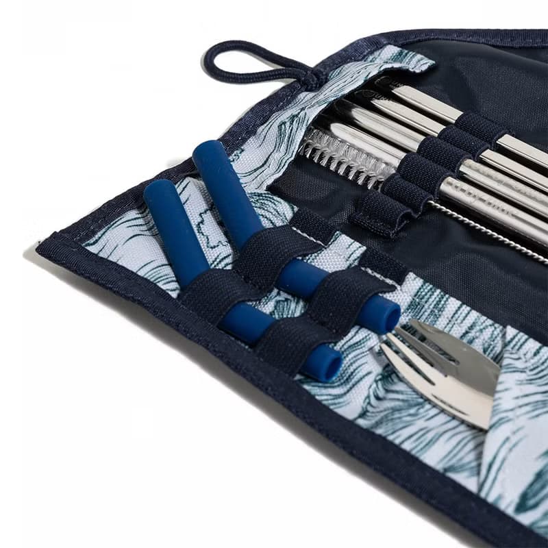 United by Blue 防潑水餐具收納包組 Utensil Kit 129-印花藍色