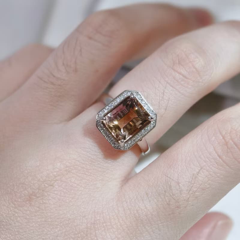 天然紫黃晶 紫黃晶寶石戒 純銀寶石戒 925銀鑲嵌 【聖誕飾品】