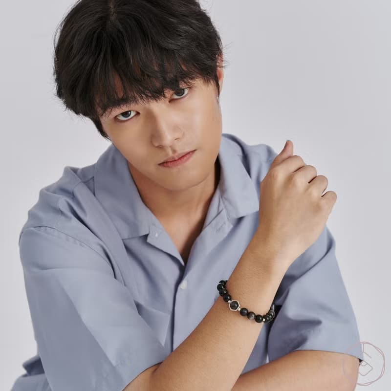 滄海 | 銀曜石 S925純銀 | 男款水晶手鍊