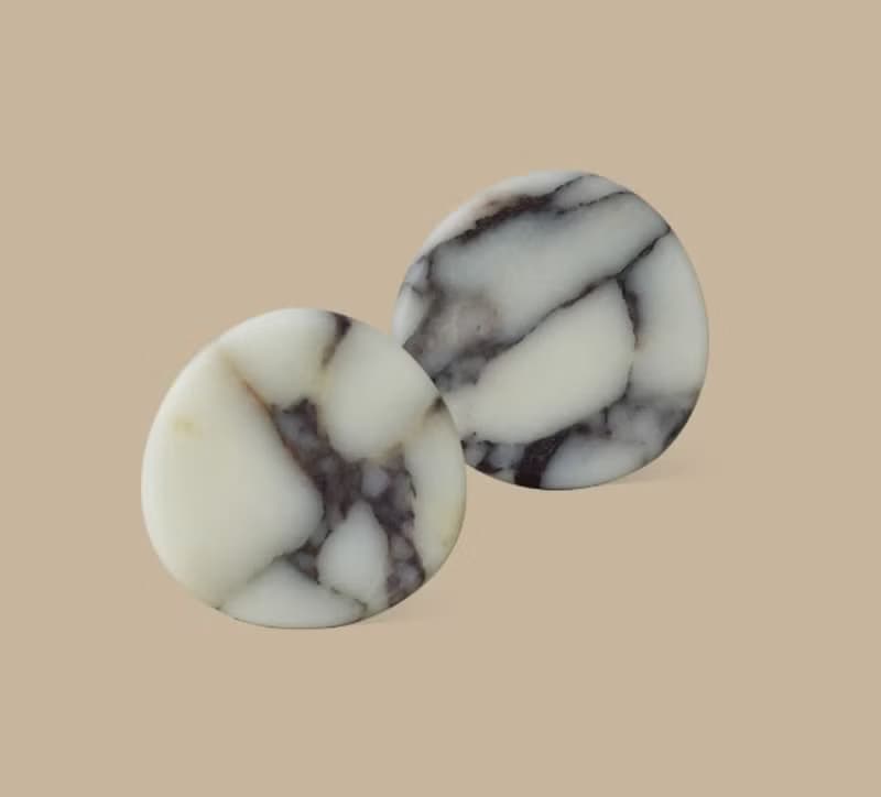 石杯墊兩件組 寶格麗大理石 Calacatta viola