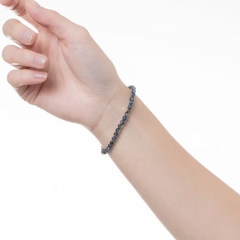 頂級魔鬼海藍寶∣天然能量水晶手串∣4-4.5mm D14801