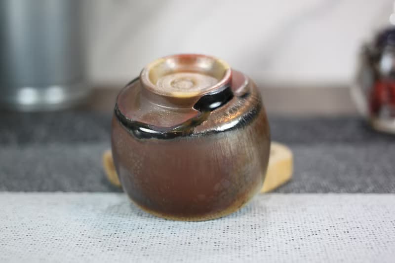 【送禮好物】100ml 天目釉 柴燒茶杯 鶯歌名家葉敏祥手工作品