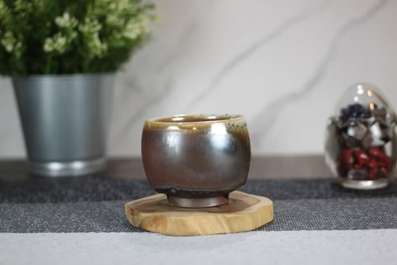 【送禮好物】100ml 天目釉 柴燒茶杯 鶯歌名家葉敏祥手工作品