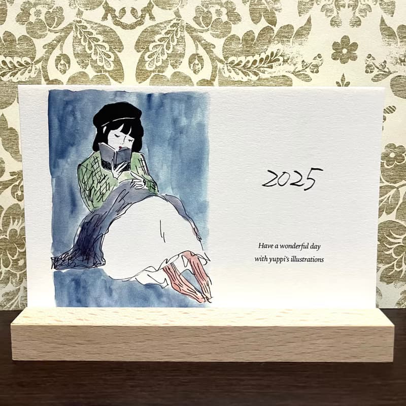 2025年Yuppiカレンダー レトロイラスト着物イラスト